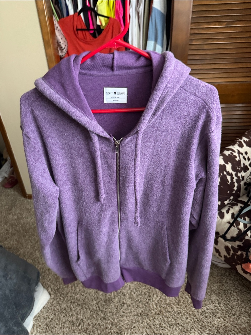 Soft Serve Clothing Lavender Zip Hoodie